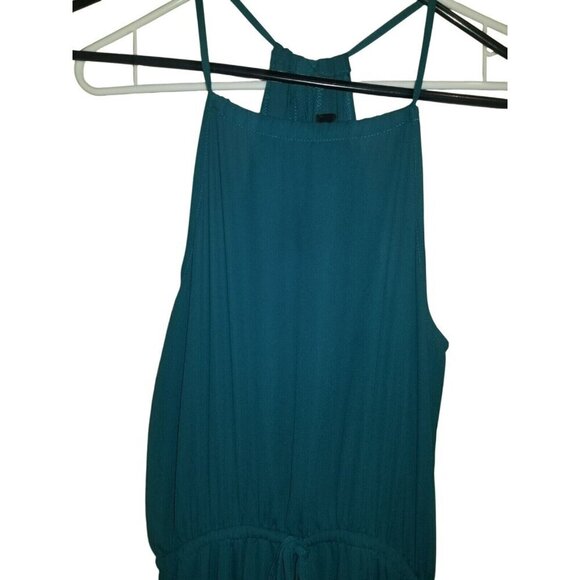 Lulus Teal Sleeveless Maxi Dress S Flowy Elegant Event Wedding‎ Prom Casual - Picture 4 of 11